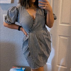 Gingham tulip topshop dress